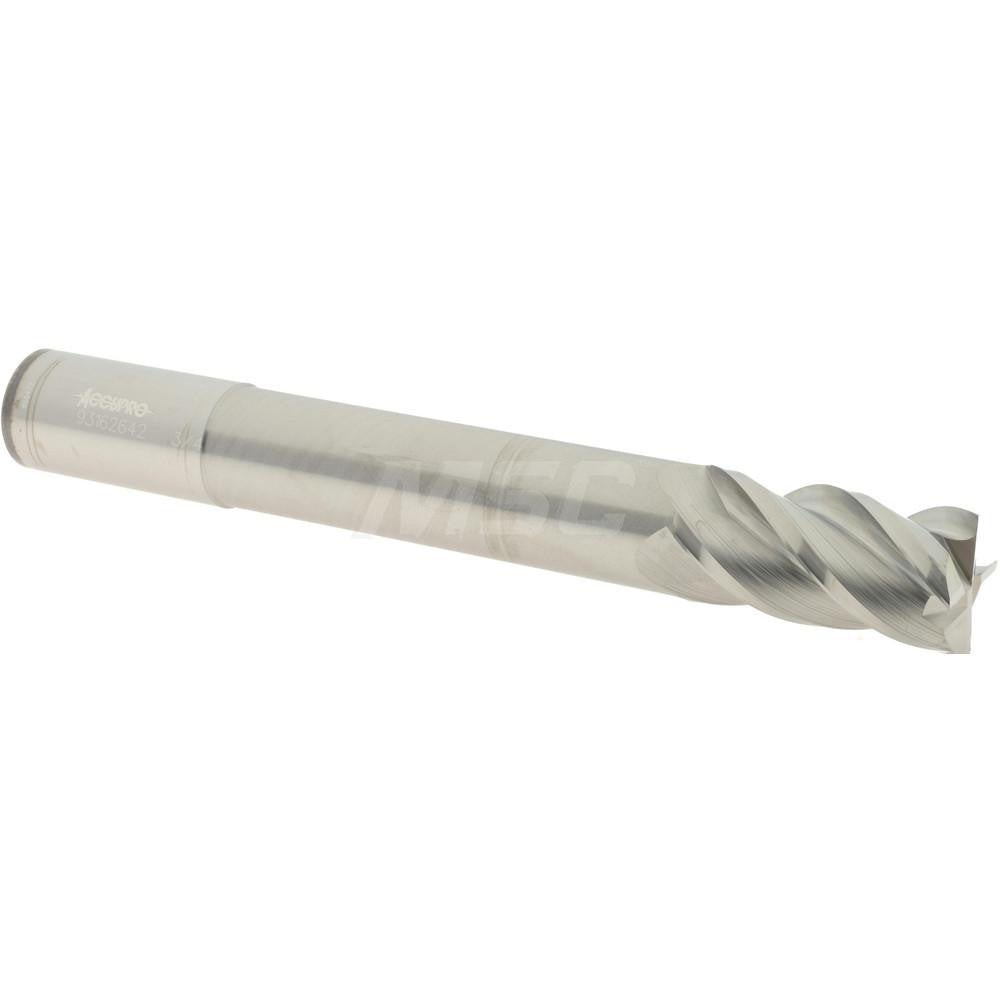 Accupro 93162642 Square End Mill 3/4'' Dia, 1-1/2'' LOC, 3/4'' Shank Dia, 6'' OAL, 4 Flutes, Solid Carbide