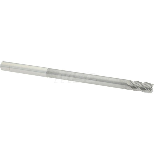 Accupro 93162667 Square End Mill 3/16'' Dia, 3/8'' LOC, 3/16'' Shank Dia, 3'' OAL, 4 Flutes, Solid Carbide