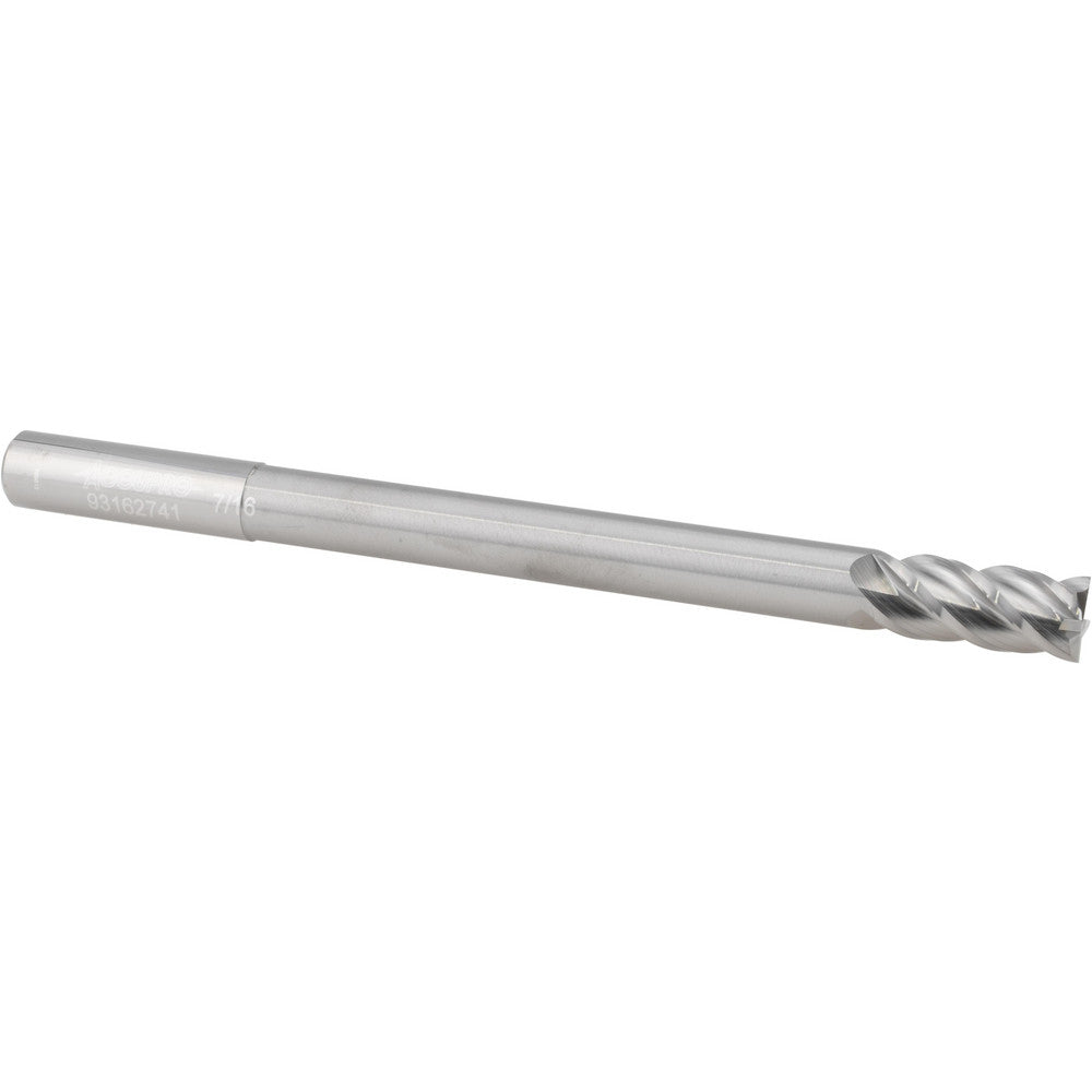Accupro 93162741 Square End Mill 7/16'' Dia, 1'' LOC, 7/16'' Shank Dia, 6'' OAL, 4 Flutes, Solid Carbide