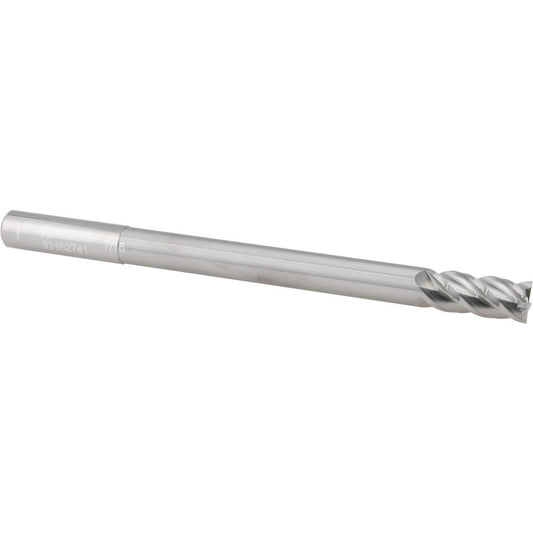 Accupro 93162741 Square End Mill 7/16'' Dia, 1'' LOC, 7/16'' Shank Dia, 6'' OAL, 4 Flutes, Solid Carbide