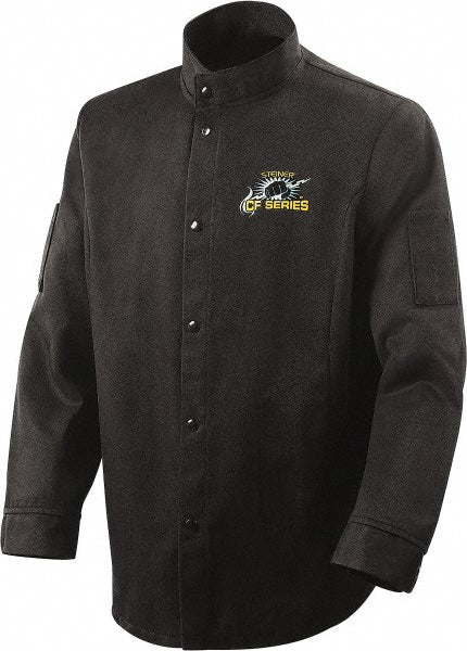 Steiner 1360-L Flame Resistant/Retardant & Welding Jacket Size Large, Carbonized Fiber, Snaps Closure