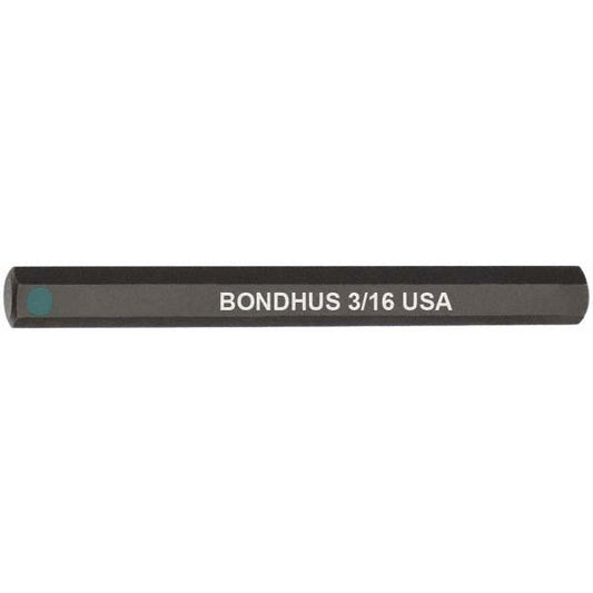 Bondhus 33210 3/16" Hex Drive Bit