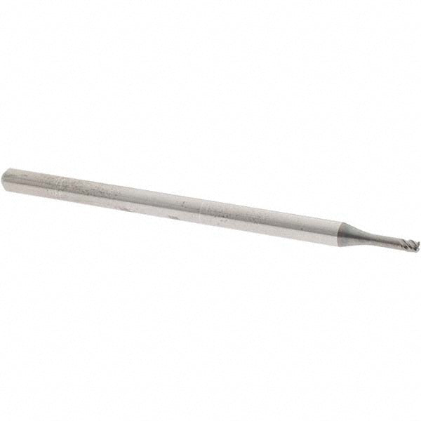 OSG 447100111 Corner Radius End Mill 1/16" Dia, 1/16" LOC, 0.0100" Radius, 4 Flute, Solid Carbide