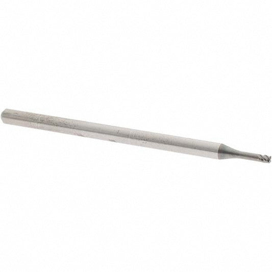 OSG 447100111 Corner Radius End Mill 1/16" Dia, 1/16" LOC, 0.0100" Radius, 4 Flute, Solid Carbide