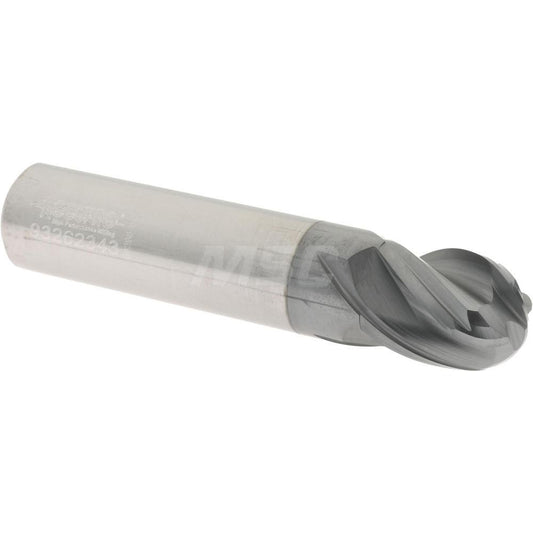 Accupro 95168444 Ball End Mill 1/2" Dia, 5/8" LOC, 4 Flute, Solid Carbide