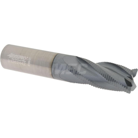 Accupro 2500050 Roughing End Mill 3/4" Dia, 4 Flutes, Single End, Solid Carbide