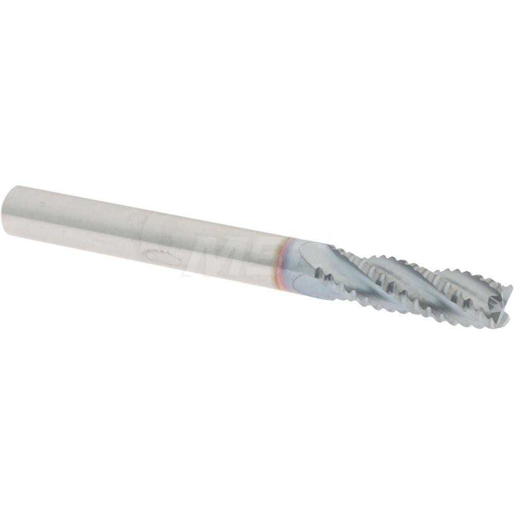 Accupro 2500101 Roughing End Mill 1/4" Dia, 4 Flutes, Single End, Solid Carbide