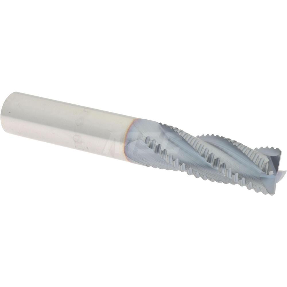 Accupro 2500022 Roughing End Mill 3/8" Dia, 4 Flutes, Single End, Solid Carbide
