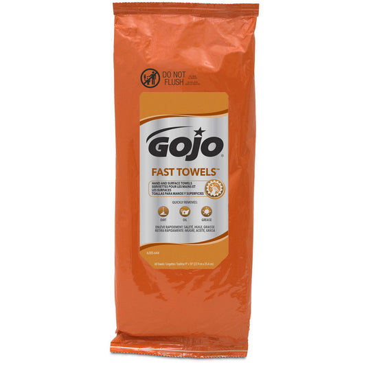 GOJO 6285-06 GOJO Fast Towels, 60 Count Toolbox Pack