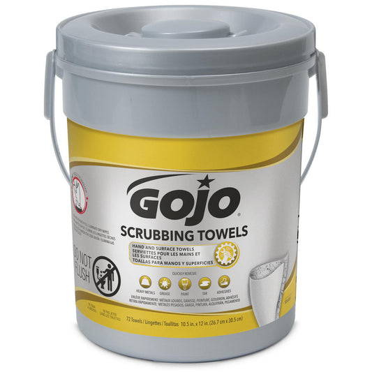 GOJO 6396-06 GOJO Scrubbing Towels, 72 Count Bucket