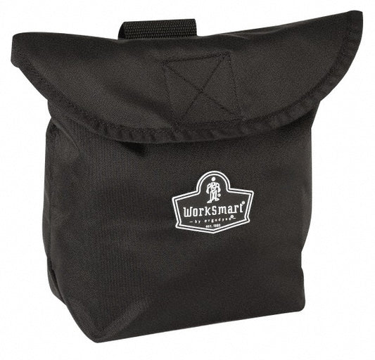 Ergodyne 13181 Facepiece Respirator Bag Nylon, Black, Use with Full Mask
