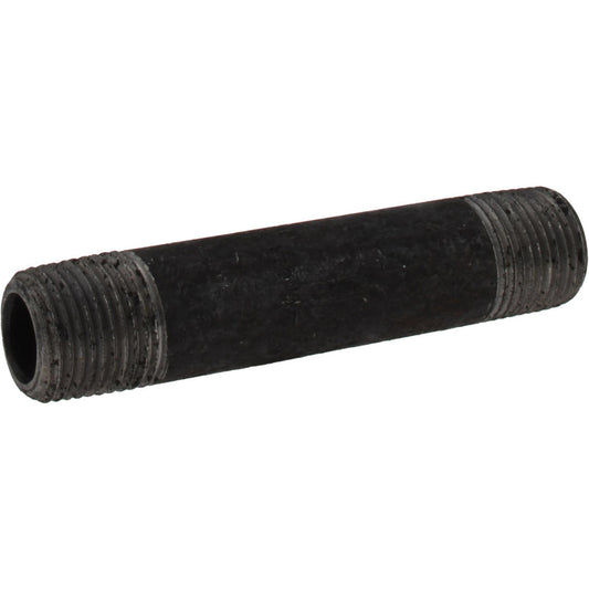 Value Collection 583-040XSBC Black Pipe Nipple 1/2" Dia x 4" Long, Schedule 80