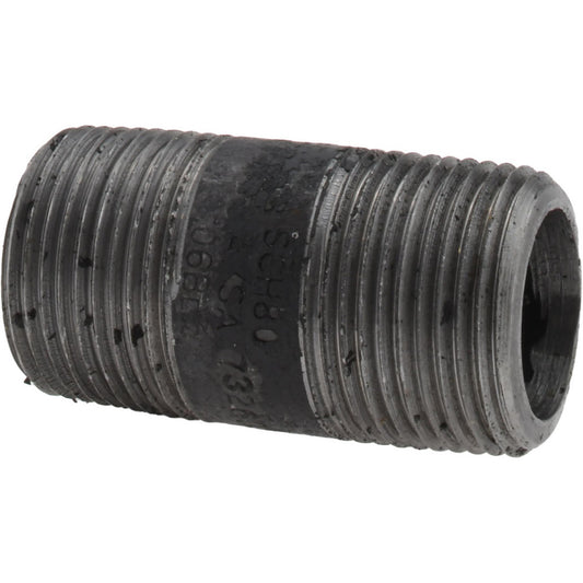 Value Collection 584-020XSBC Black Pipe Nipple 3/4" Dia x 2" Long, Schedule 80