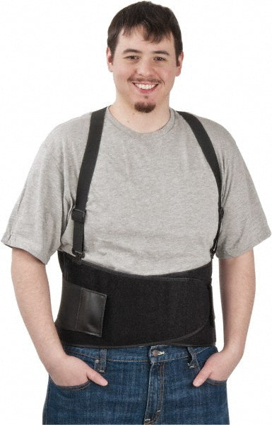 PRO-SAFE 7160-04P Back Support Belt with Adjustable Shoulder Straps, X-Large, 58 to 68" Waist, 9" Belt Width