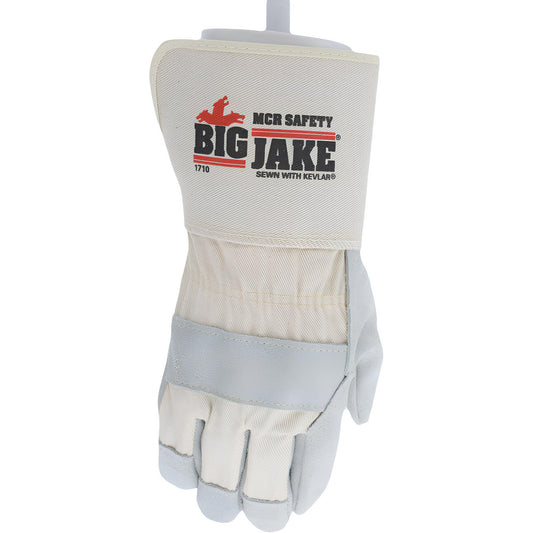 MCR Safety 1710XL Work Gloves Big JakeÂ® 1710, Size X-Large, Cowhide Leather Lined, Cowhide Leather, General Purpose