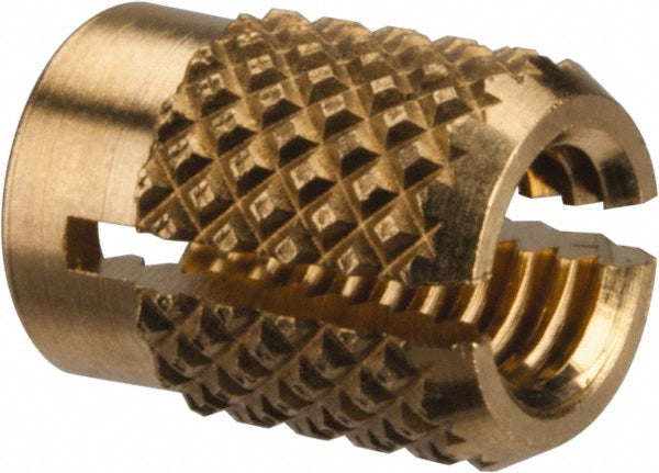 E-Z LOK 240-M4-BR M4x0.70 Metric Coarse Brass Flush Press Fit Threaded Insert for Plastic