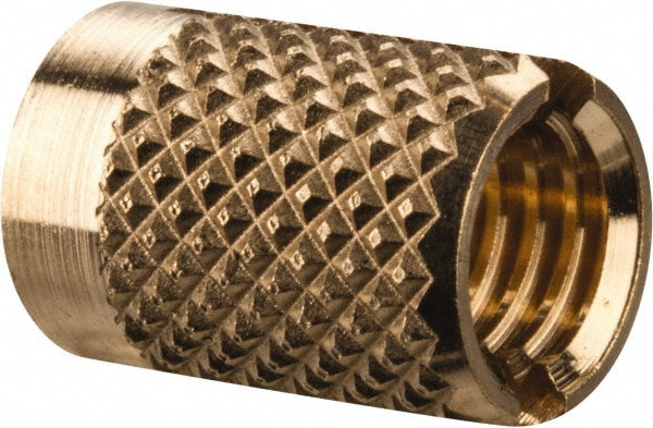 E-Z LOK 240-M5-BR M5x0.80 Metric Coarse Brass Flush Press Fit Threaded Insert for Plastic