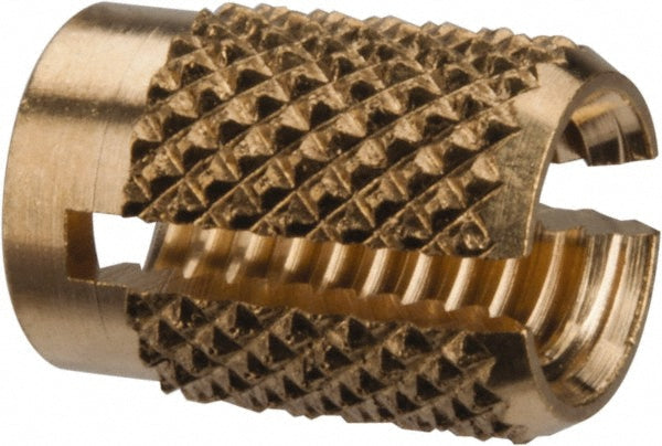 E-Z LOK 240-3-BR #10-24 UNC Brass Flush Press Fit Threaded Insert for Plastic