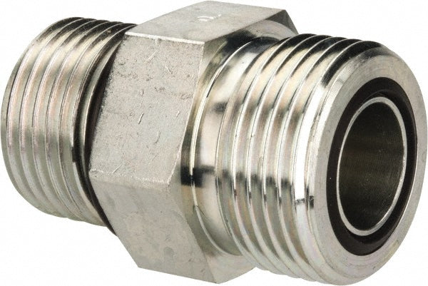 Parker 12 F5OLO-S Compression Tube Straight Thread Connector 1-1/16-12, 3/4" Tube OD, ORFS x SAE-ORB
