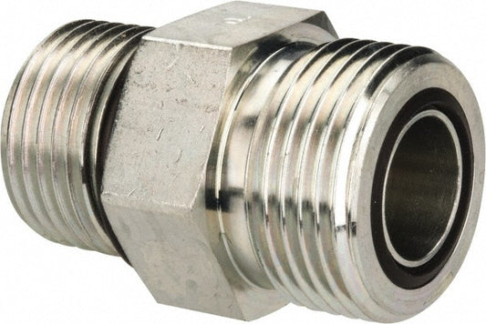 Parker 12 F5OLO-S Compression Tube Straight Thread Connector 1-1/16-12, 3/4" Tube OD, ORFS x SAE-ORB