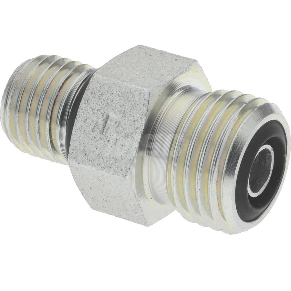 Parker 4 F5OLO-S Compression Tube Straight Thread Connector 7/16-20, 1/4" Tube OD, ORFS x SAE-ORB
