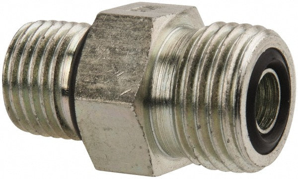 Parker 6 F5OLO-S Compression Tube Straight Thread Connector 9/16-18, 3/8" Tube OD, ORFS x SAE-ORB