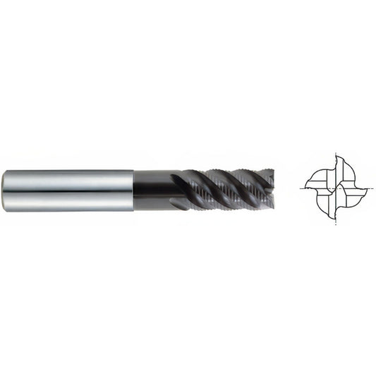 YG-1 95104 Roughing End Mill 1/2" Dia, 4 Flutes, Single End, Solid Carbide