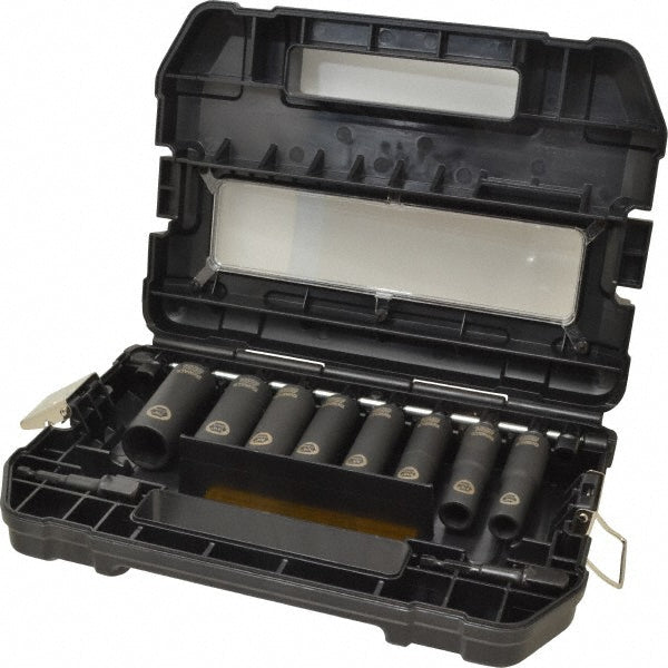 DeWALT DW22812 Deep Impact Thin Wall Socket Set 10 Pc, 1/2" Drive, 7/16 to 7/8" Socket