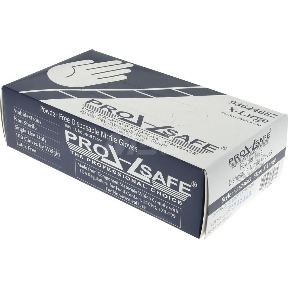 PRO-SAFE GL06-3MPFXL Disposable Glove Size X-Large, 3.0 mil, Nitrile, General Purpose Grade, Powder-Free
