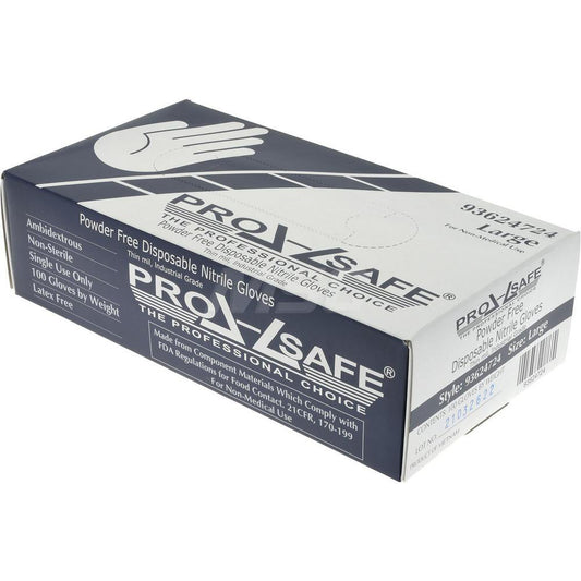PRO-SAFE GL06-3MPFL Disposable Glove Size Large, 3.0 mil, Nitrile, General Purpose Grade, Powder-Free