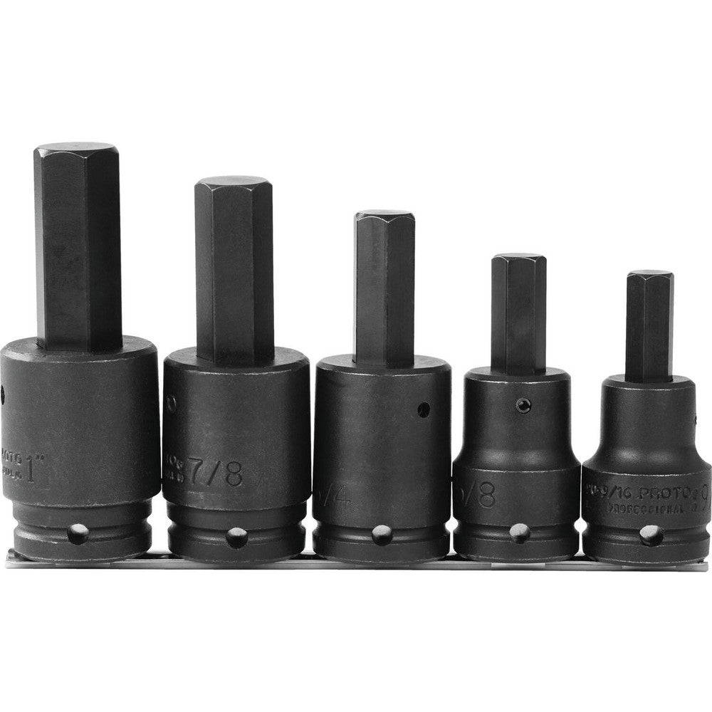 Proto J07595 Hex Bit Socket Set 3/4" Drive, 5 Pc, 9/16 to 1" Hex