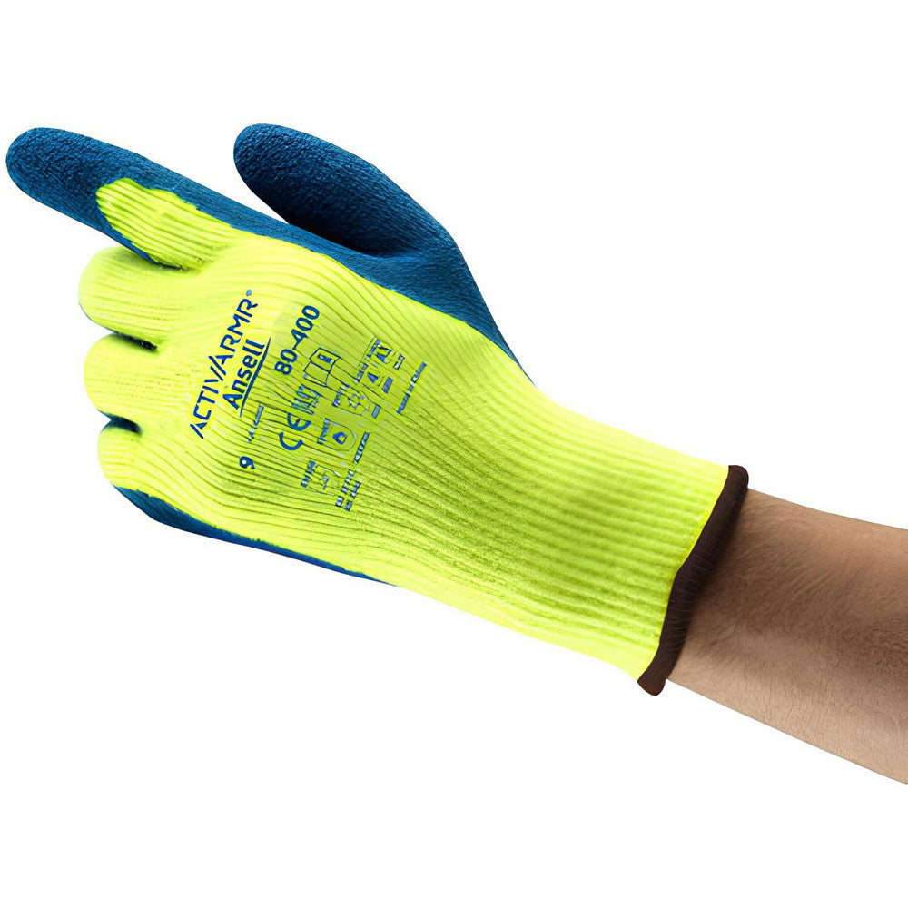 Ansell 206419 Series 80-400 General Purpose Work Gloves Medium, Rubber-Coated Thermal Terry