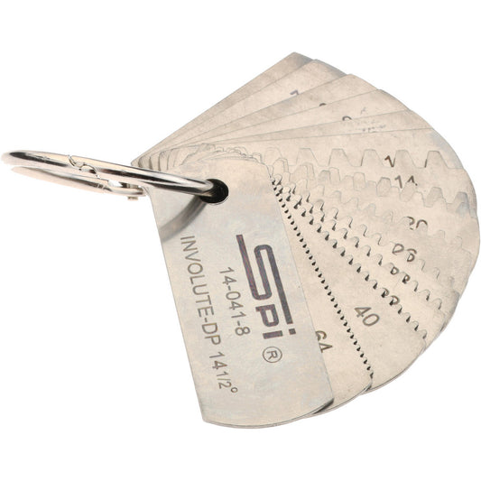 SPI 14-041-8 6 to 80mm Pitch, 14 Leaf Gear Tooth Gage