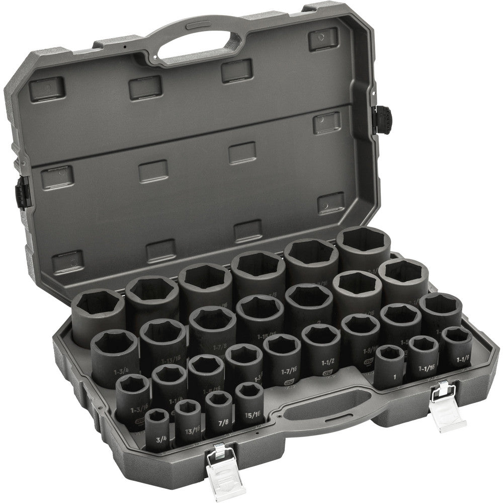 GEARWRENCH 84037 Socket Sets Set Type Deep Impact  System Of Measurement Imperial  Drive Size (Inch) 3/4  Number Of Points 6  Finish Coating Manganese Phosphate  Minimum Size (Inch) 3/4