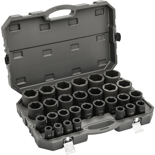 GEARWRENCH 84037 Socket Sets Set Type Deep Impact  System Of Measurement Imperial  Drive Size (Inch) 3/4  Number Of Points 6  Finish Coating Manganese Phosphate  Minimum Size (Inch) 3/4