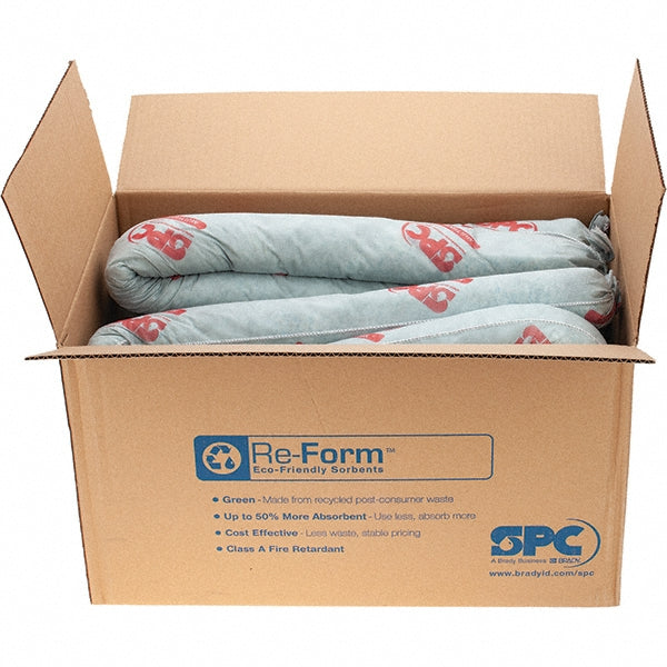 Brady SPC Sorbents MS-806 Sock Universal, 3" Dia, 96" OAL, 12 gal Absorption, Polypropylene, Brown