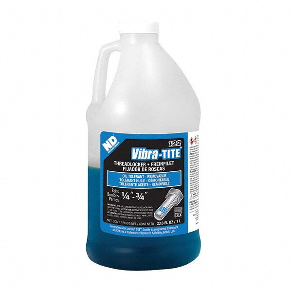 Vibra-Tite 12200 Threadlocker Blue, Liquid, 1 L, Bottle