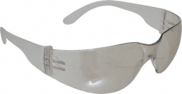 PRO-SAFE 48284 Safety Glasses Scratch-Resistant, Polycarbonate, Silver Lenses, Frameless