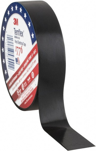 3M 7010398066 Electrical Tape 3/4" Wide, 60" Long, 7 mil Thick, Black