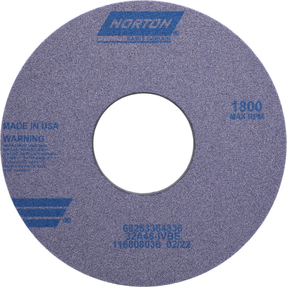Norton 66253364336 Surface Grinding Wheel 14" Dia, 1-1/2" Thick, 5" Hole, 46 Grit, I Hardness
