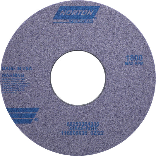 Norton 66253364336 Surface Grinding Wheel 14" Dia, 1-1/2" Thick, 5" Hole, 46 Grit, I Hardness