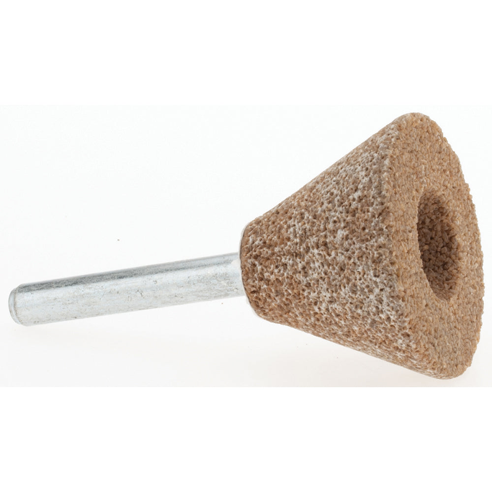 Norton 61463624398 Mounted Point 1" Thick, 1/4" Shank Dia, A31, Medium