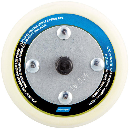 Norton 63642506128 Disc Backing Pad  3" Dia,  Hook & Loop