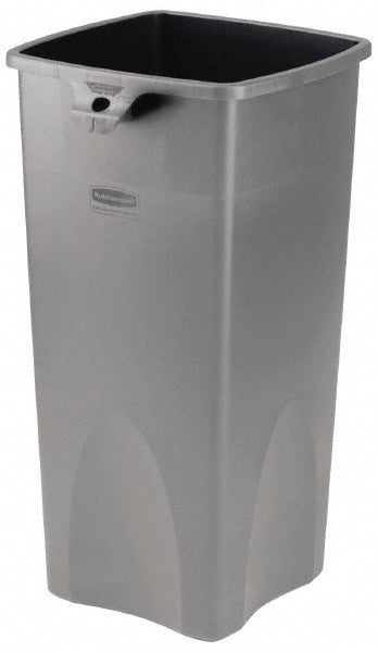 Rubbermaid FG356988GRAY Untouchable Square Trash Can, Gray