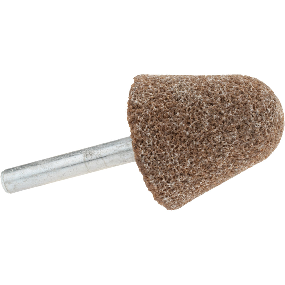 Norton 61463624379 Mounted Point 1-1/4" Thick, 1/4" Shank Dia, A4, Coarse