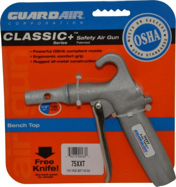 Guardair 75XXT Air Blow Gun Maximum Power Venturi Nozzle, Pistol Grip