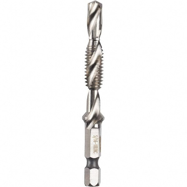 Milwaukee Tool 48-89-4871 Combination Drill Tap 5/16-18, Medium, 3 Flutes, Alloy Steel