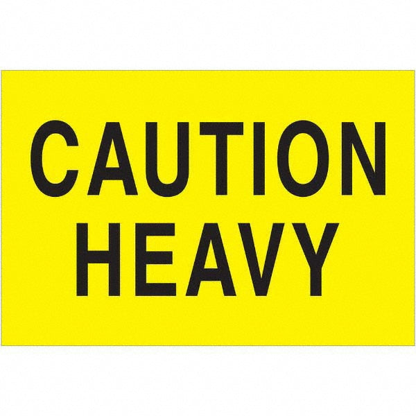 Tape Logic DL1610 Shipping & DOT Label "Caution - Heavy", Rectangle, 3" Wide, 2" High