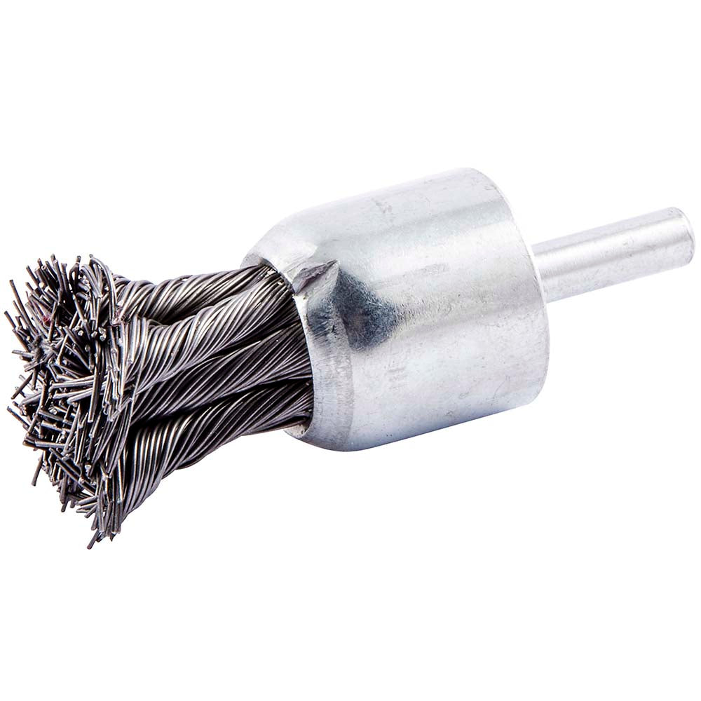 Norton 66252839117 End Brushes 1" Dia, Carbon Steel, Knotted Wire