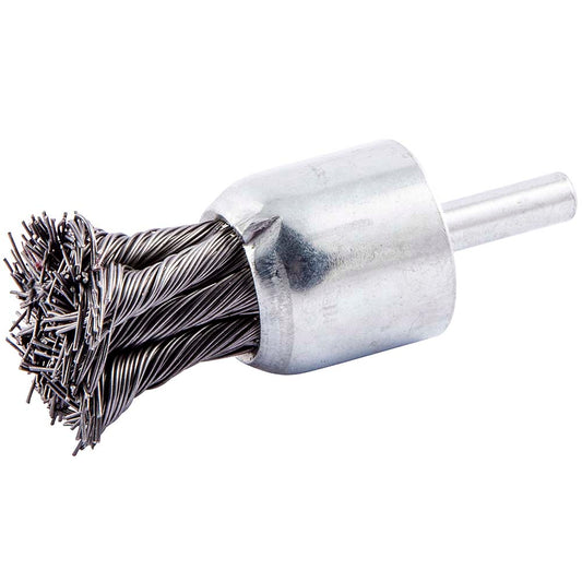 Norton 66252839117 End Brushes 1" Dia, Carbon Steel, Knotted Wire